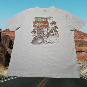 Unisex Hotel California What a Lovely Place Watercolor Graphic Band Tee Cream L